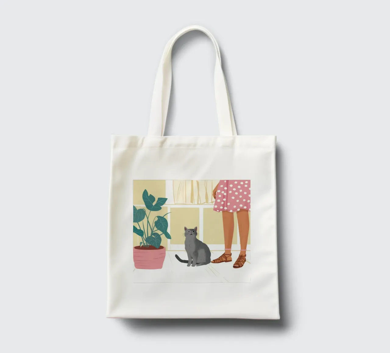 Compagno felino tranquillo borsa in juta da Solace Light