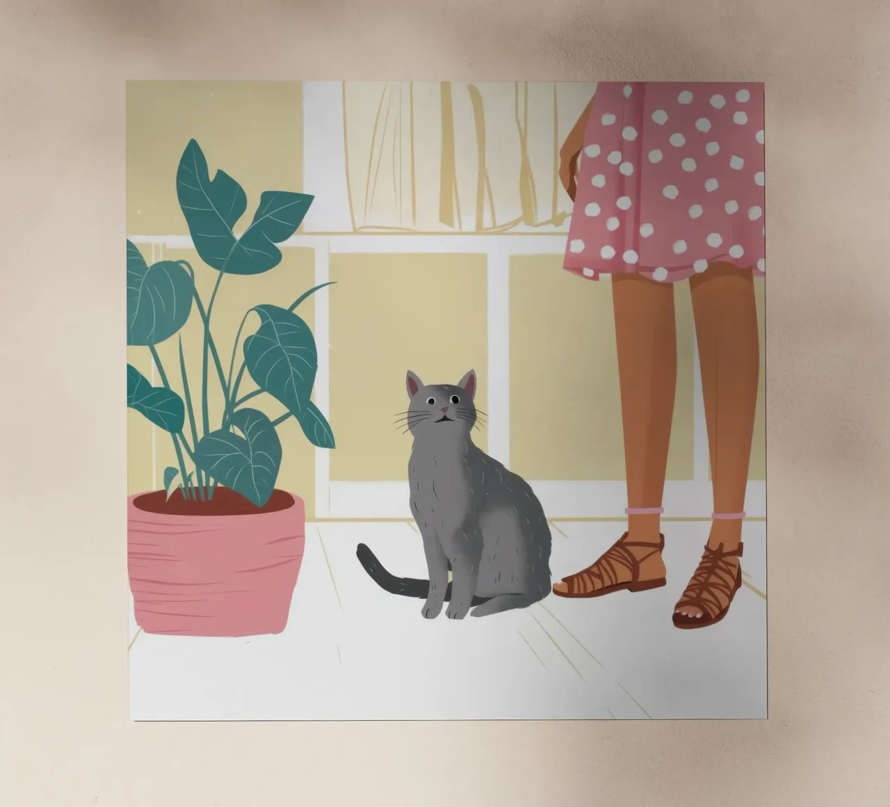 Compagno felino tranquillo pellicola backlit da Solace Light