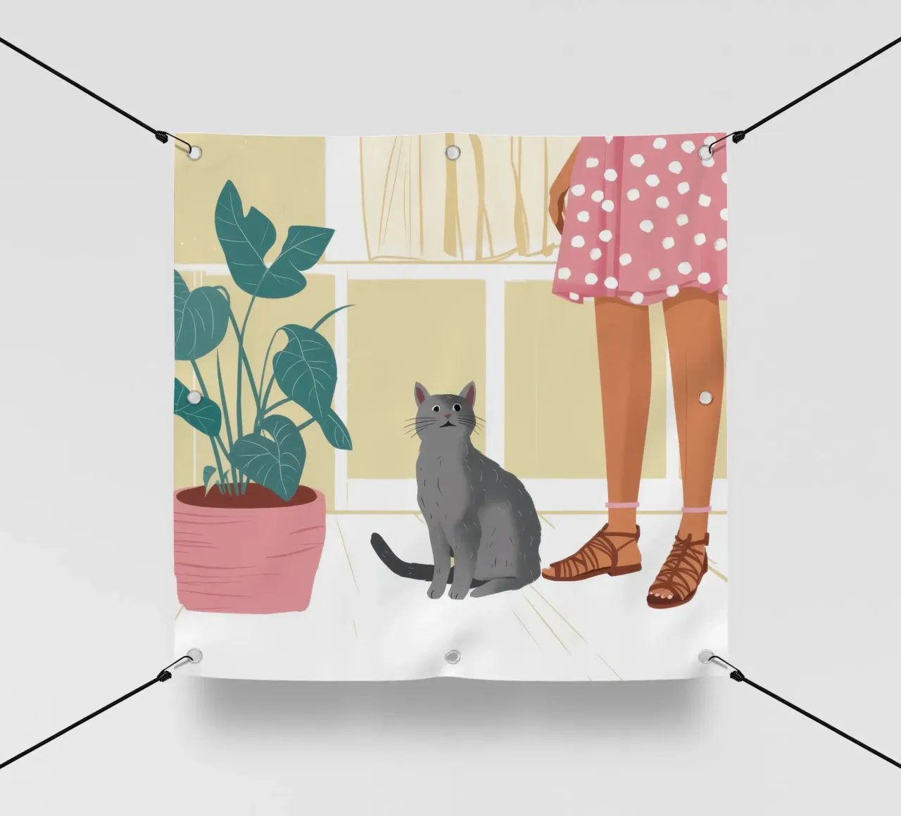 Compagno felino tranquillo telo in pvc da Solace Light