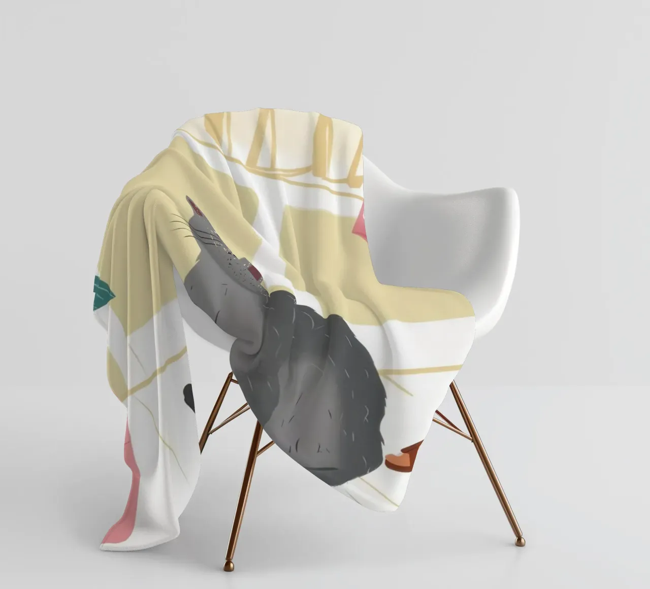 Compagno felino tranquillo coperta in pile da Solace Light