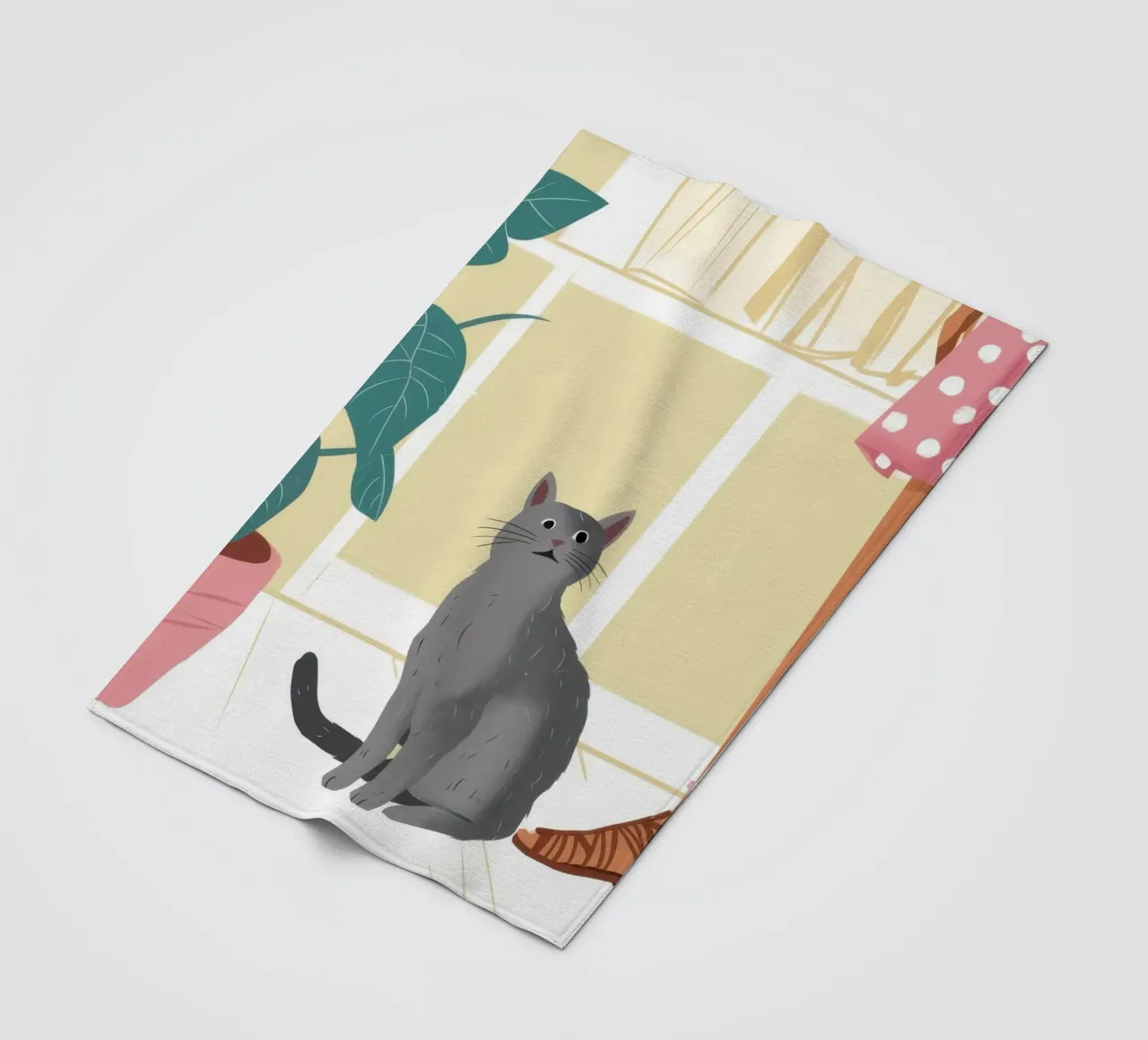 Compagno felino tranquillo coperta in pile da Solace Light