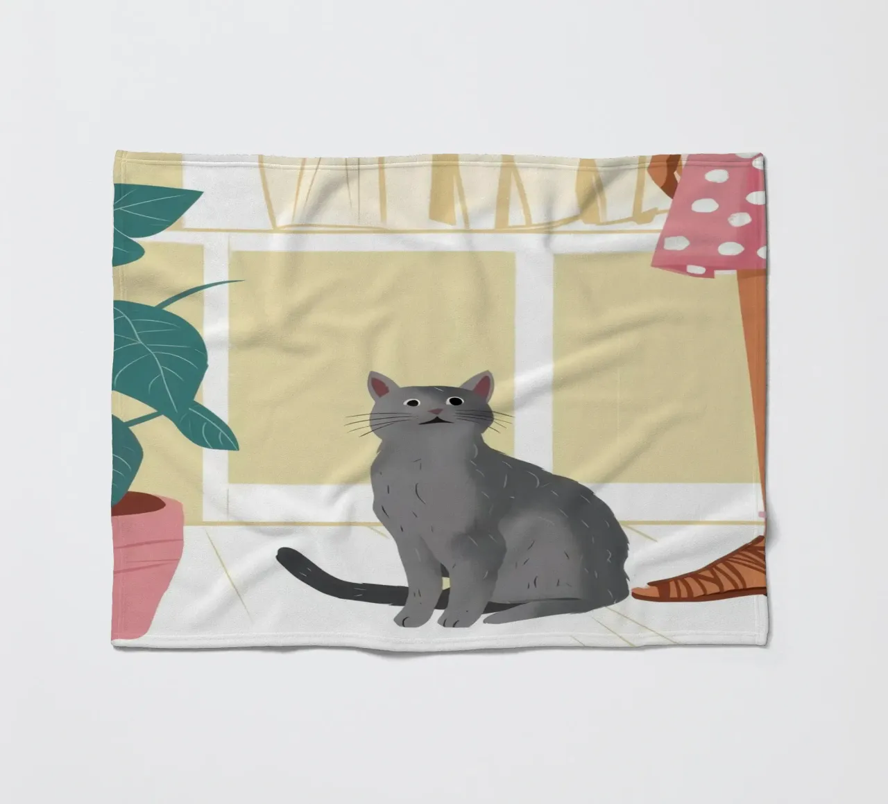 Compagno felino tranquillo coperta in pile da Solace Light