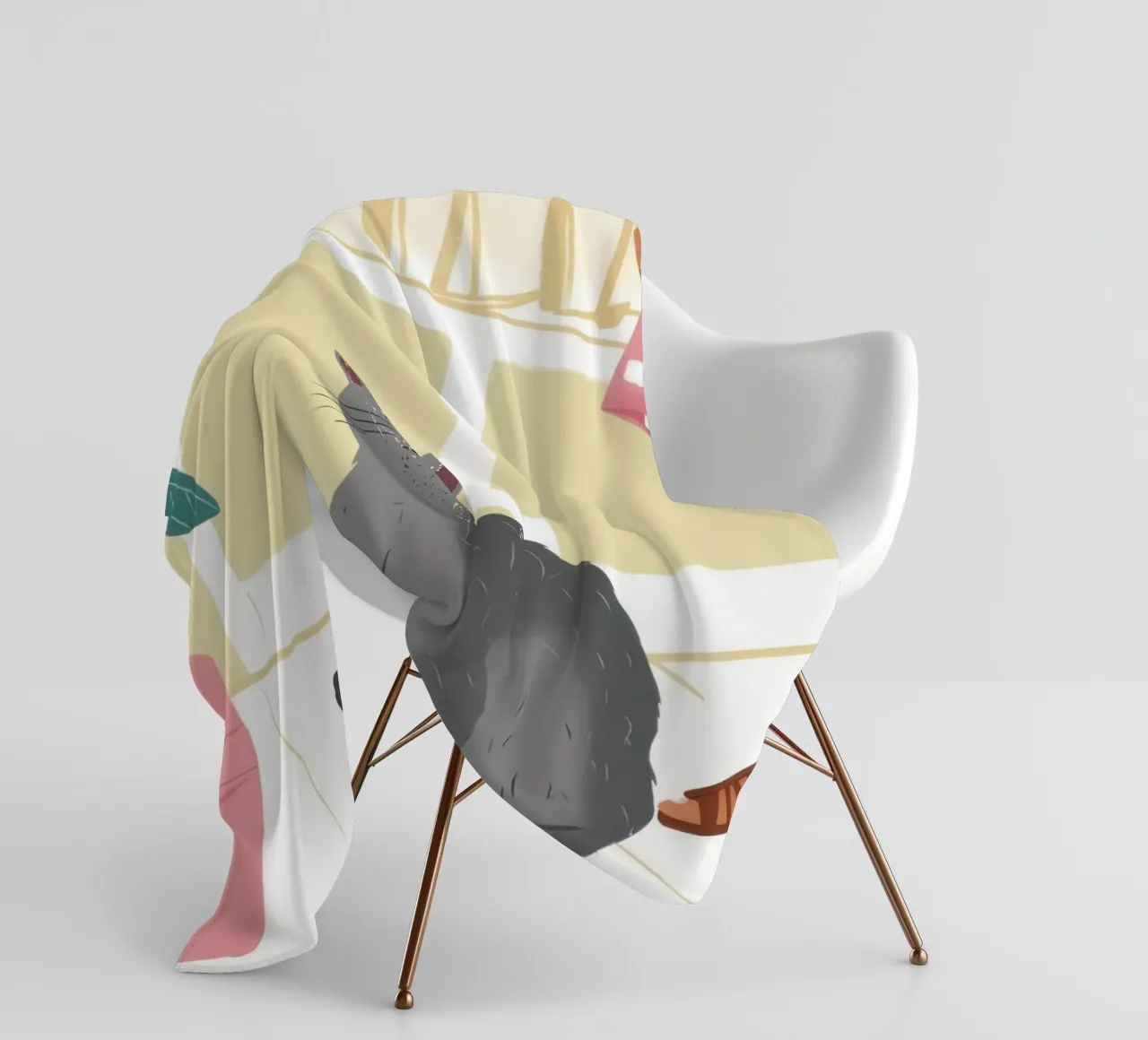 Compagno felino tranquillo coperta in pile da Solace Light