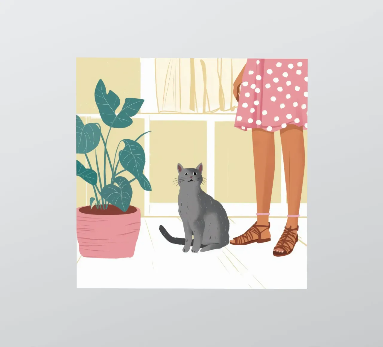 Compagno felino tranquillo adesivo da Solace Light