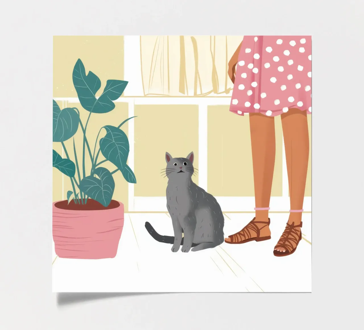 Compagno felino tranquillo foglio adesivo da Solace Light