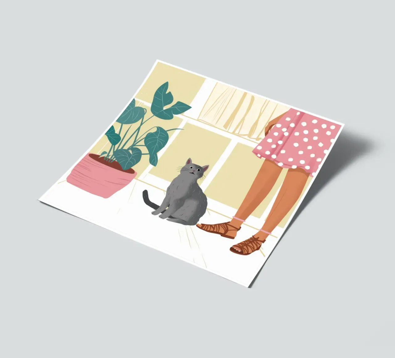 Compagno felino tranquillo foglio adesivo da Solace Light