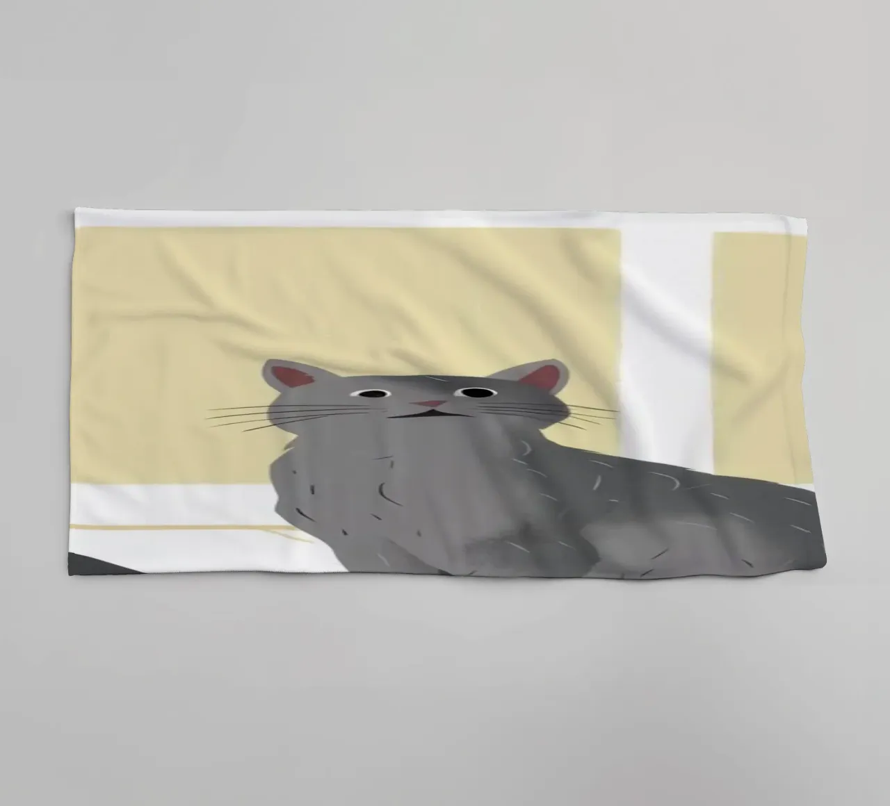 Compagno felino tranquillo asciugamano da bagno da Solace Light