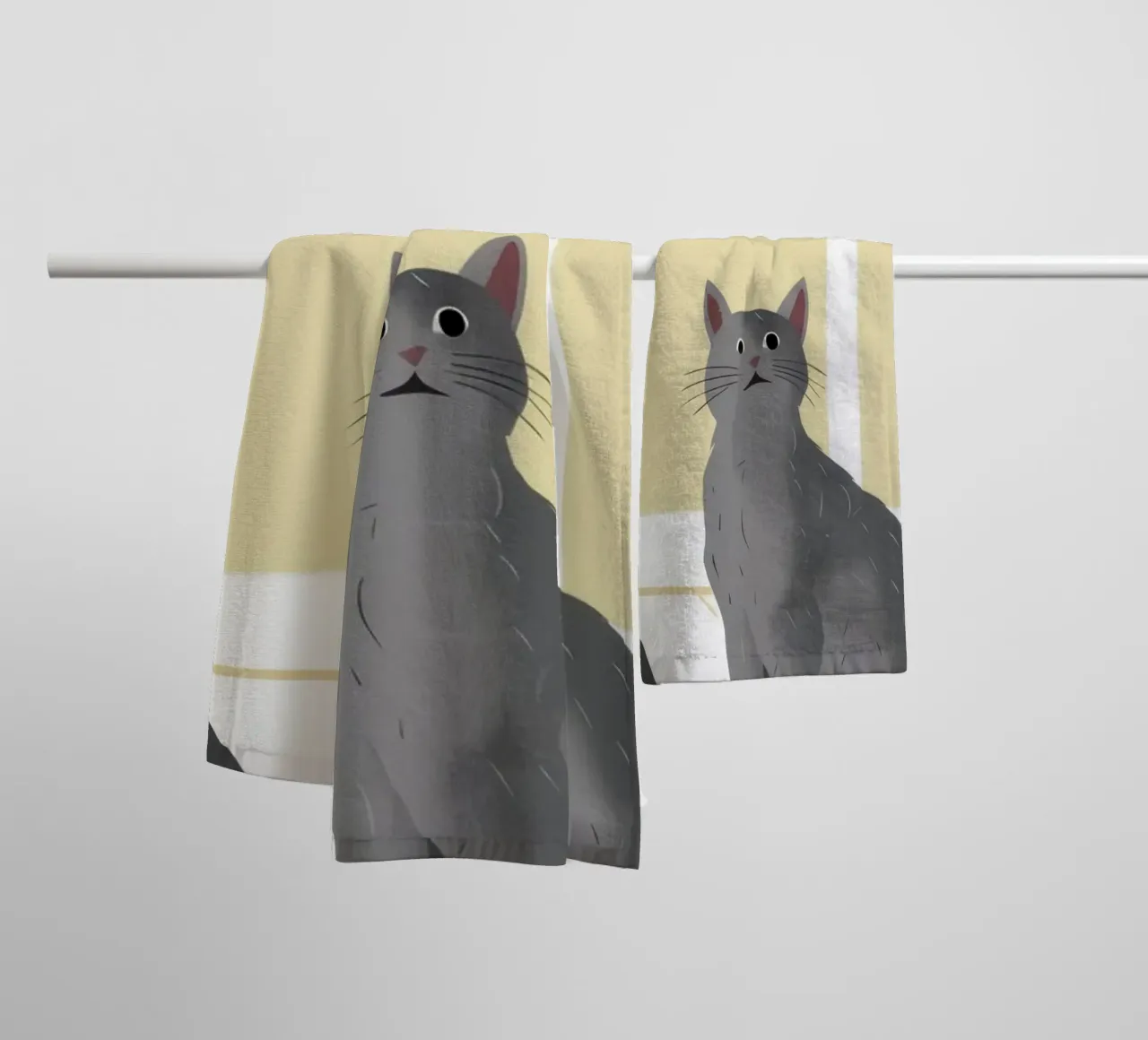 Compagno felino tranquillo asciugamano da bagno da Solace Light