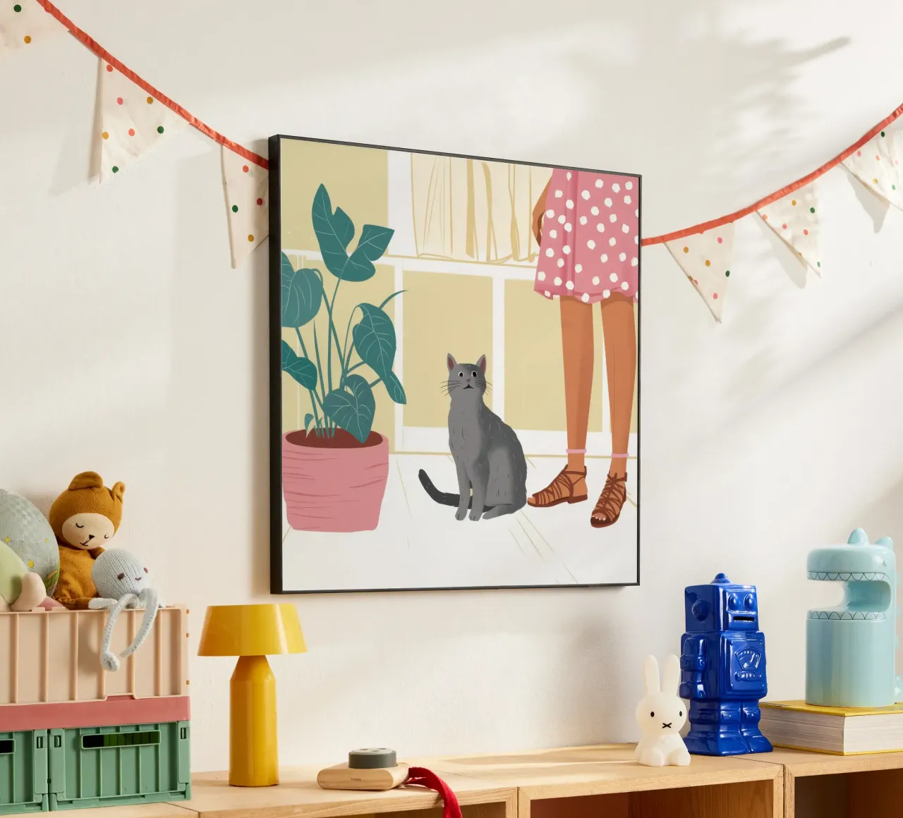 Compagno felino tranquillo pannello forex da Solace Light