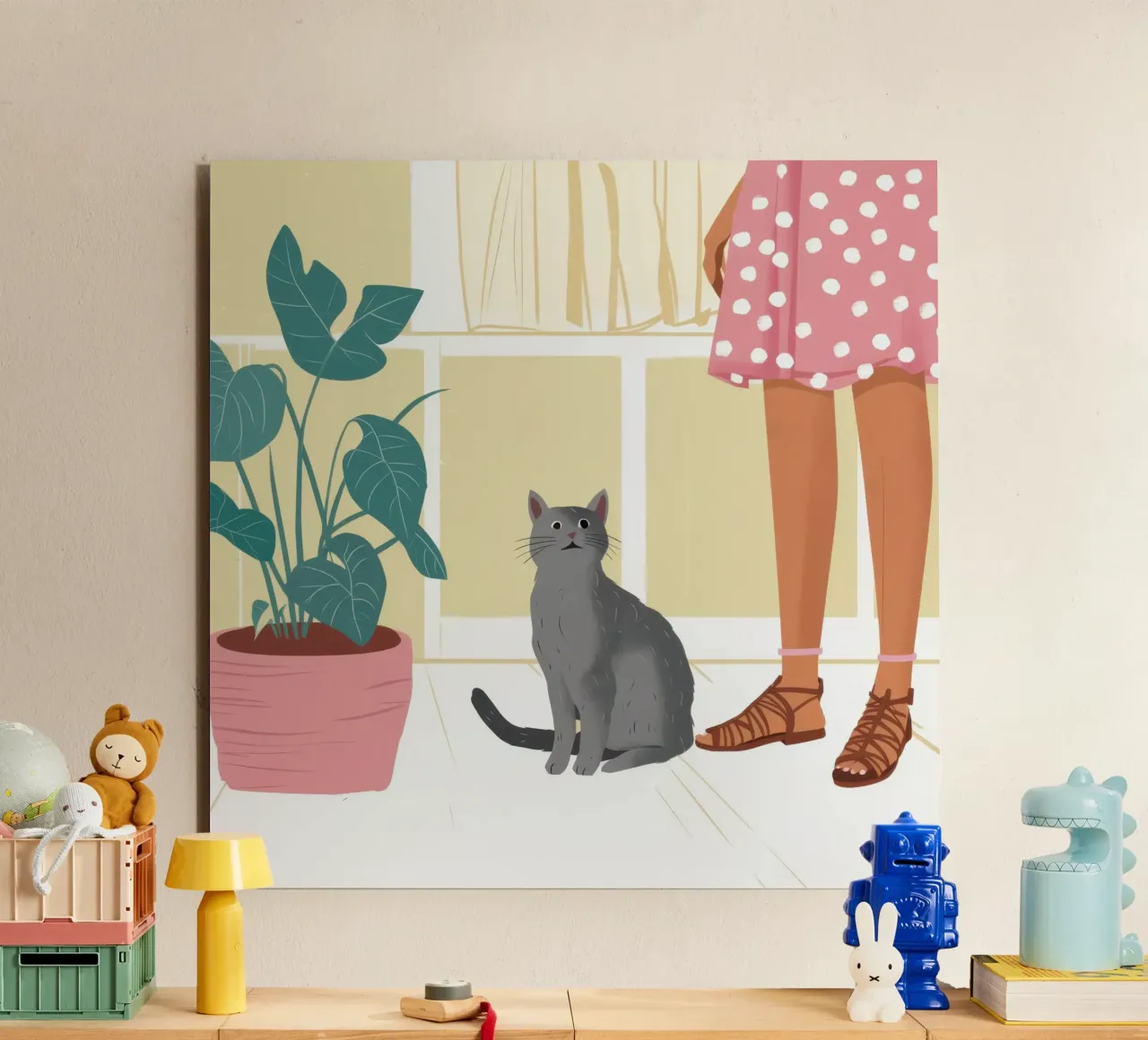 Compagno felino tranquillo pannello forex da Solace Light