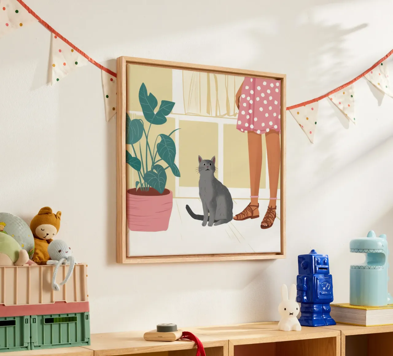 Compagno felino tranquillo tela da Solace Light