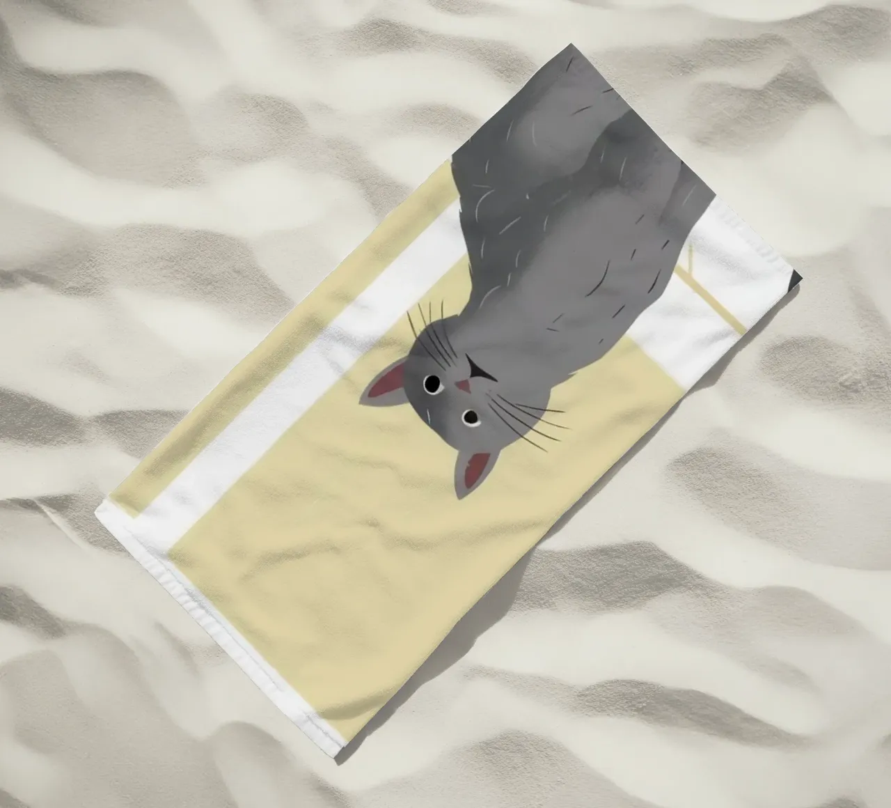 Compagno felino tranquillo telo mare da Solace Light