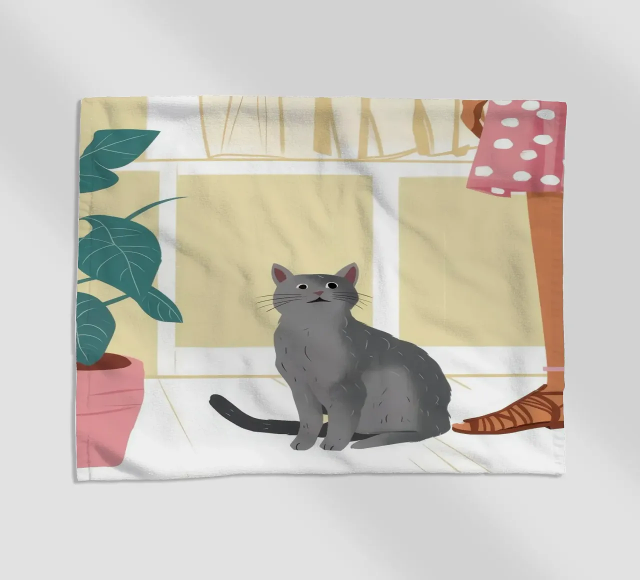 Compagno felino tranquillo telo mare da Solace Light