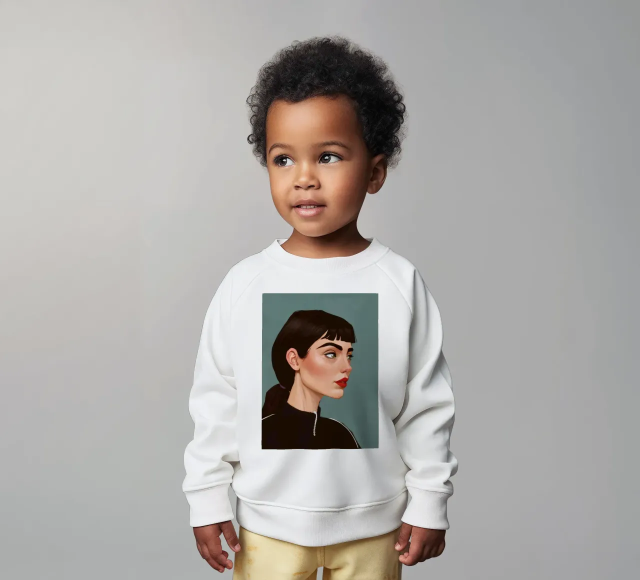 Intensives modernes Porträt Baby Sweatshirt von Solace Light