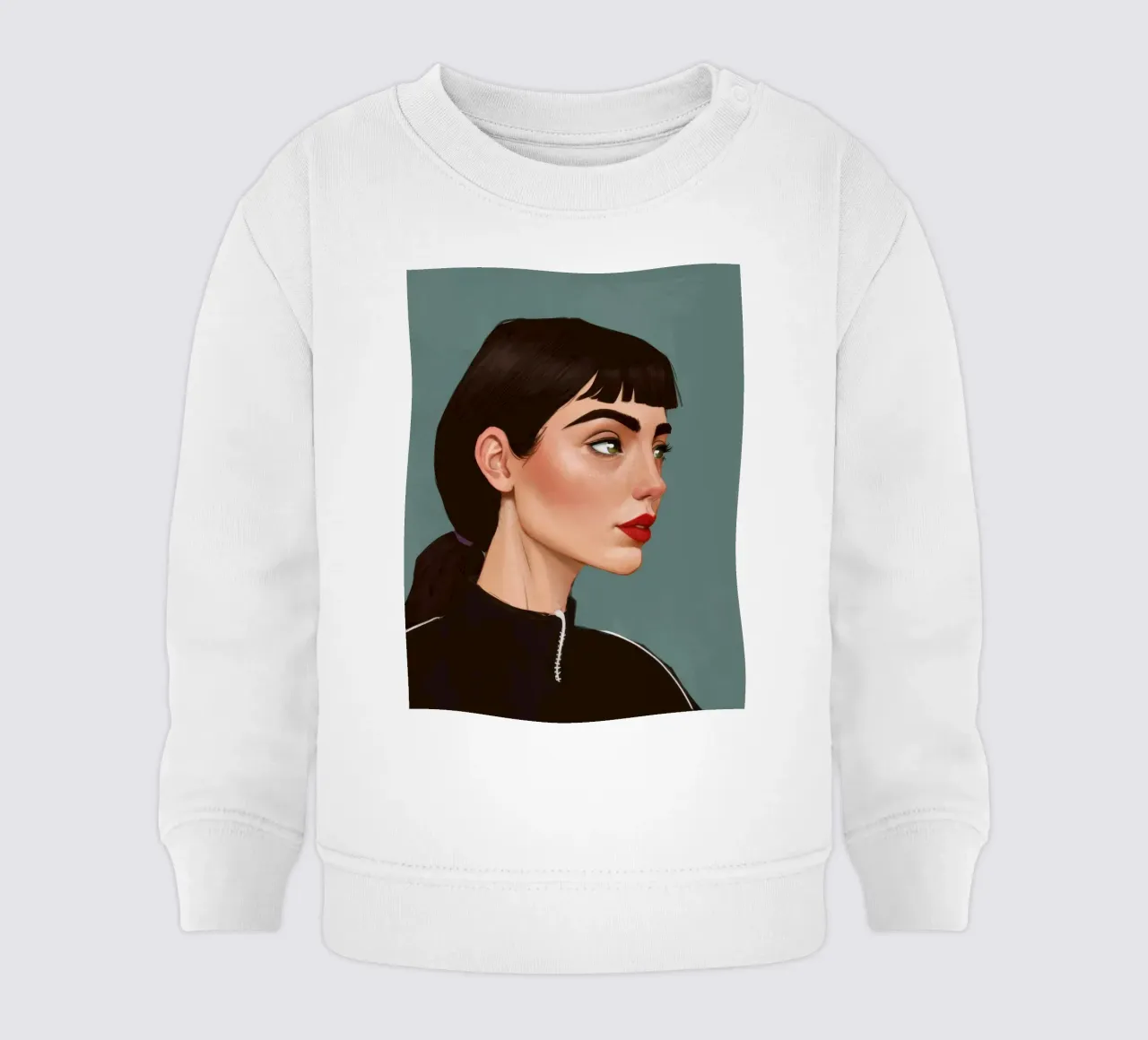 Intensives modernes Porträt Baby Sweatshirt von Solace Light