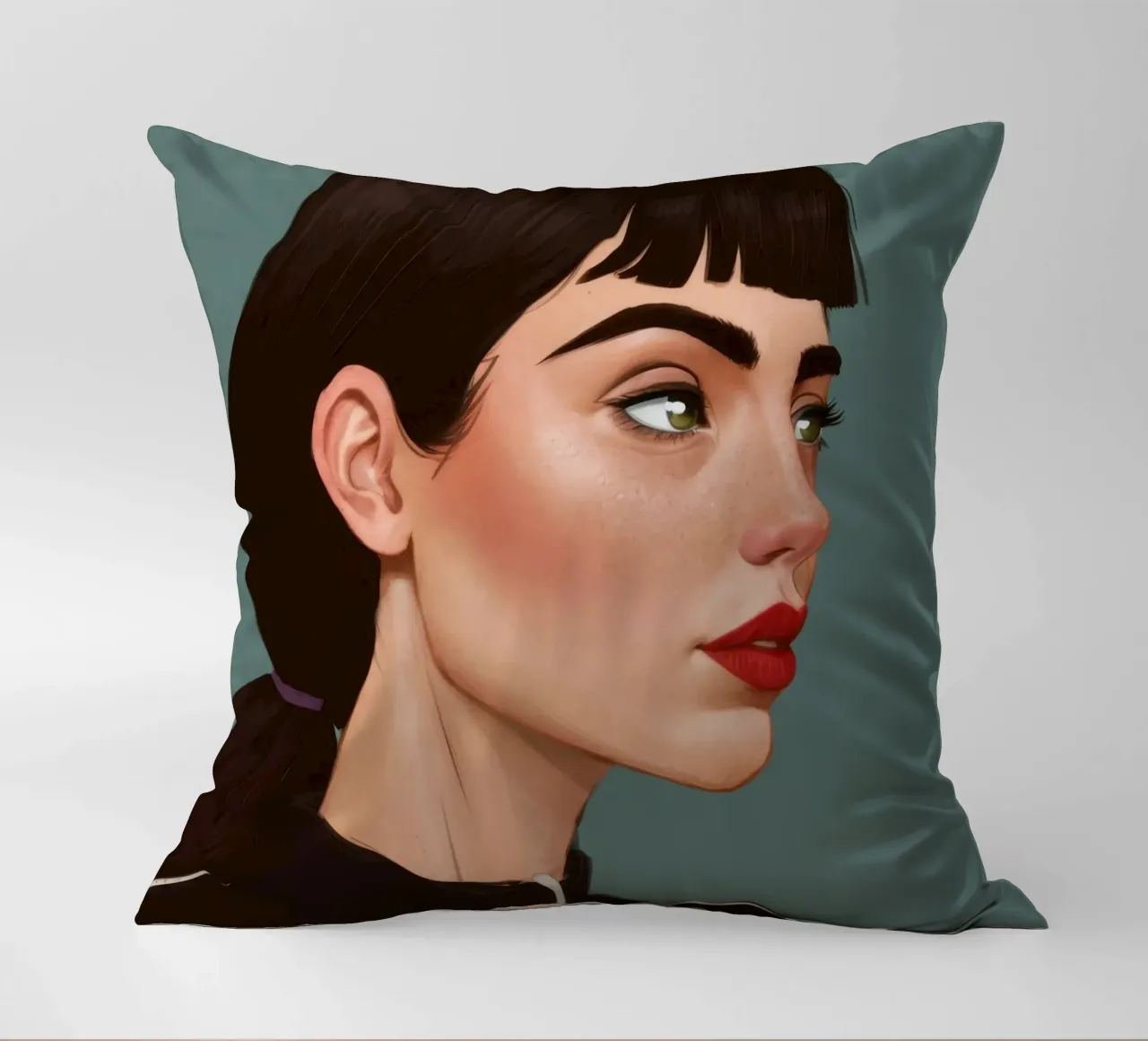 Ritratto moderno e intenso cuscino da Solace Light