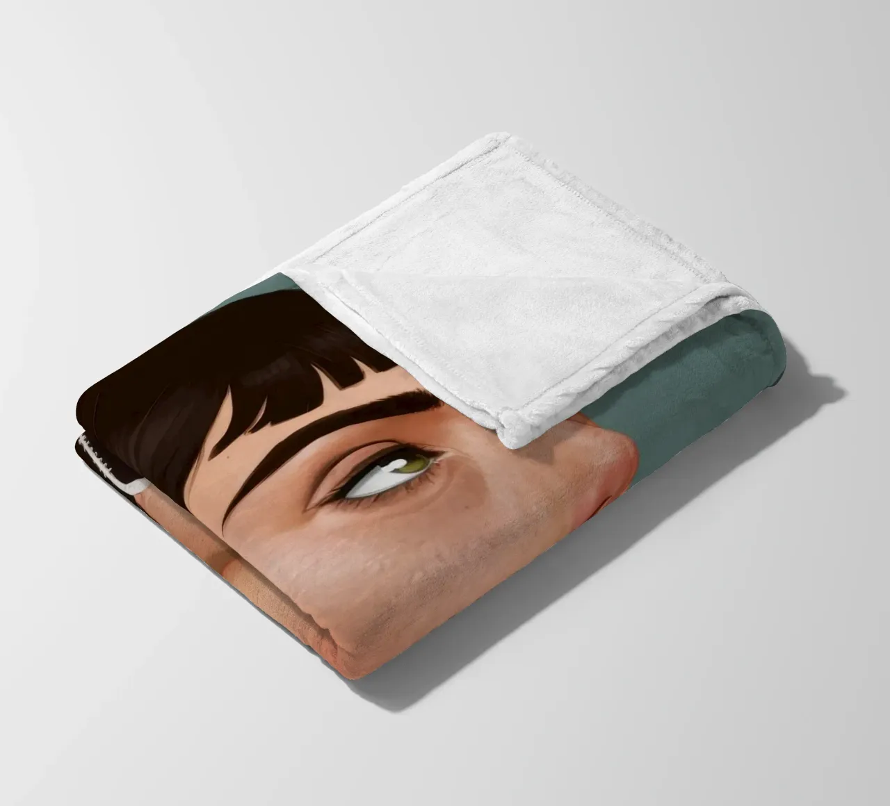Ritratto moderno e intenso coperta in pile da Solace Light