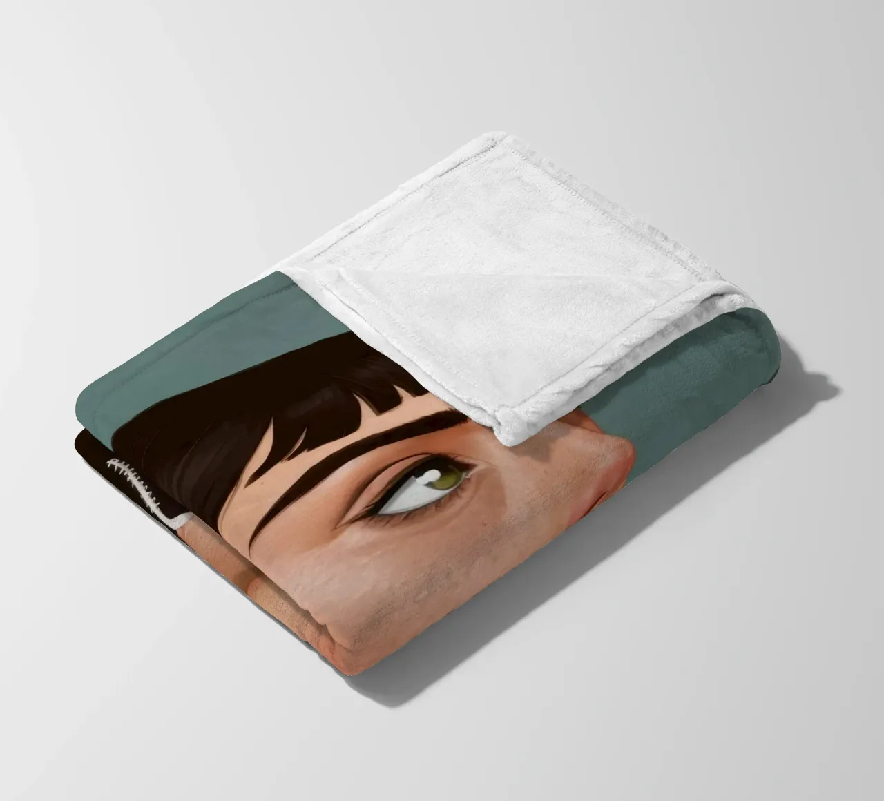 Ritratto moderno e intenso coperta in pile da Solace Light