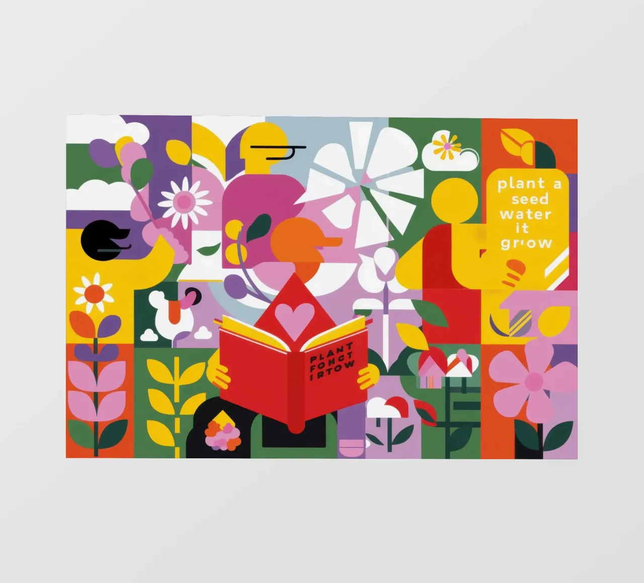 Lezer Nieuw Blad fotobehang van Solace Light