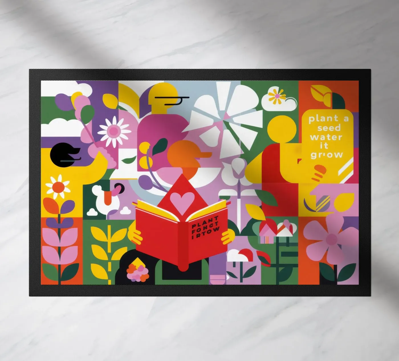 Reader New Leaf doormat by Solace Light