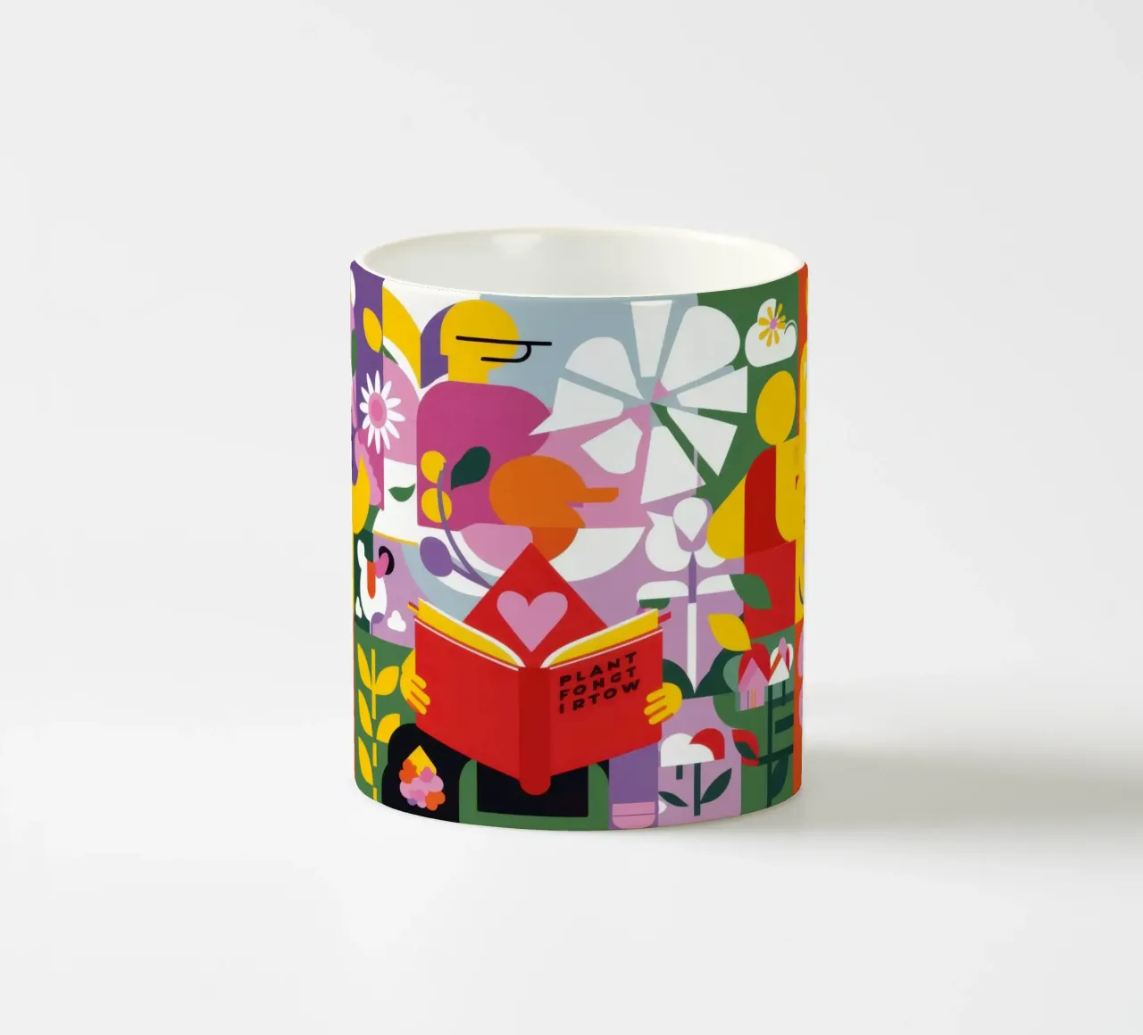 Reader New Leaf ceramic mug by Solace Light