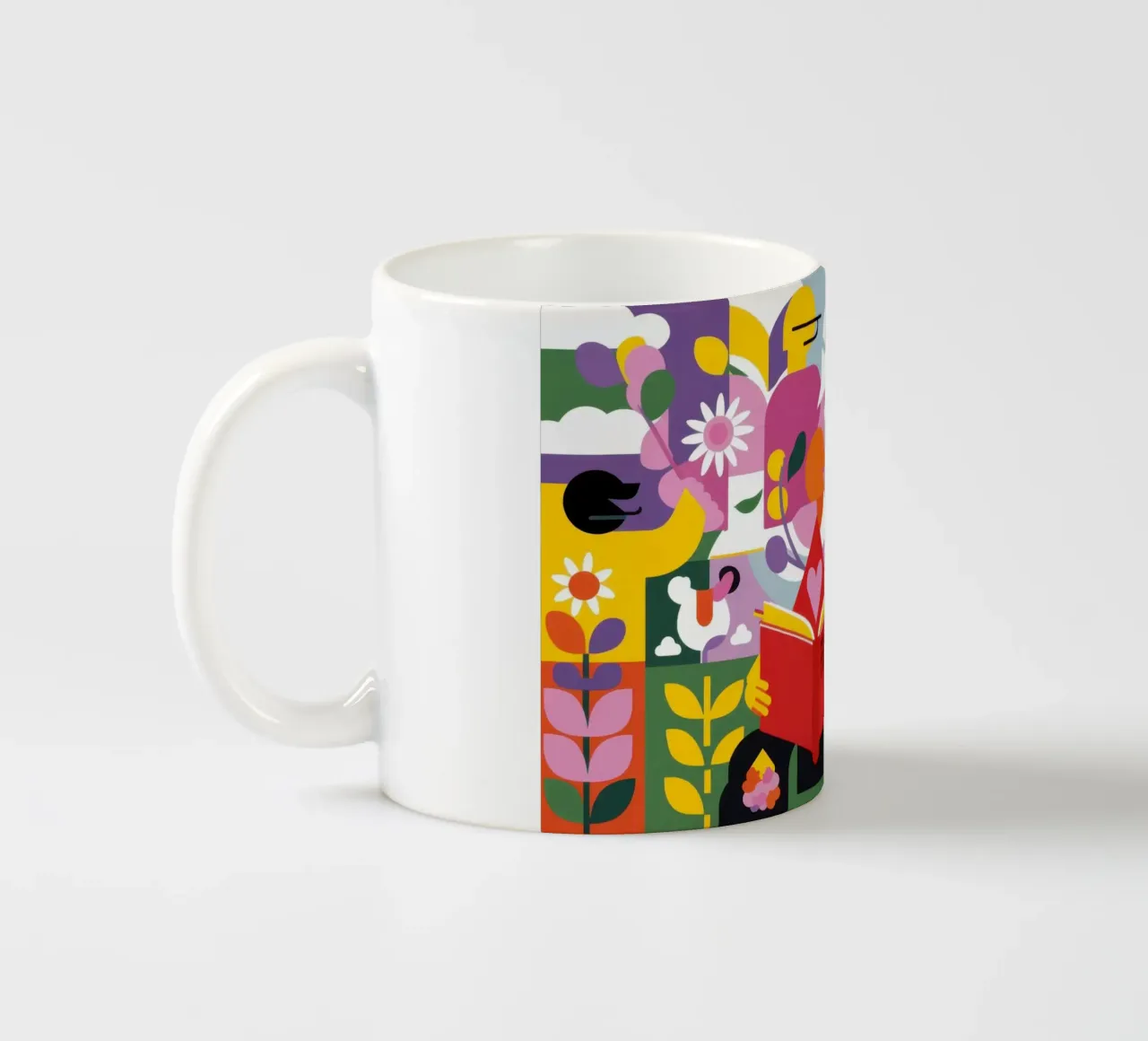Reader New Leaf ceramic mug by Solace Light