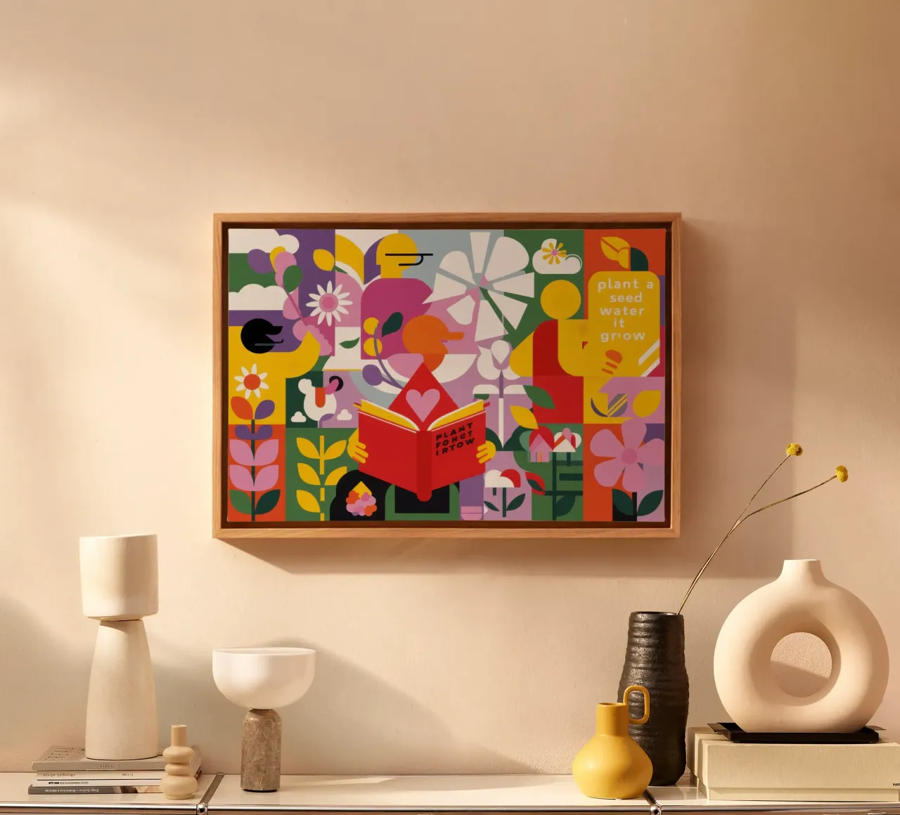 Reader New Leaf canvas by Solace Light