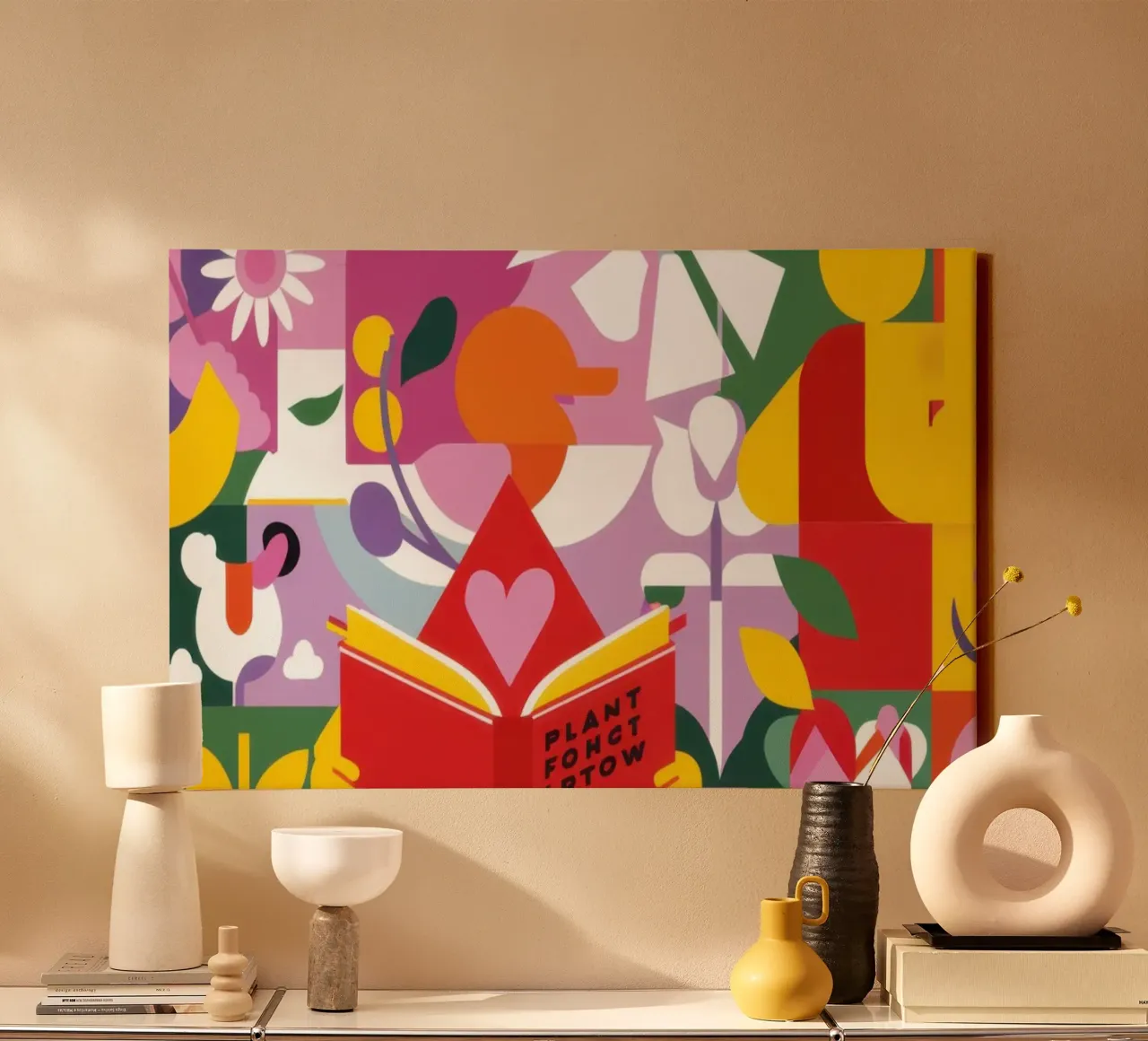 Reader New Leaf canvas by Solace Light