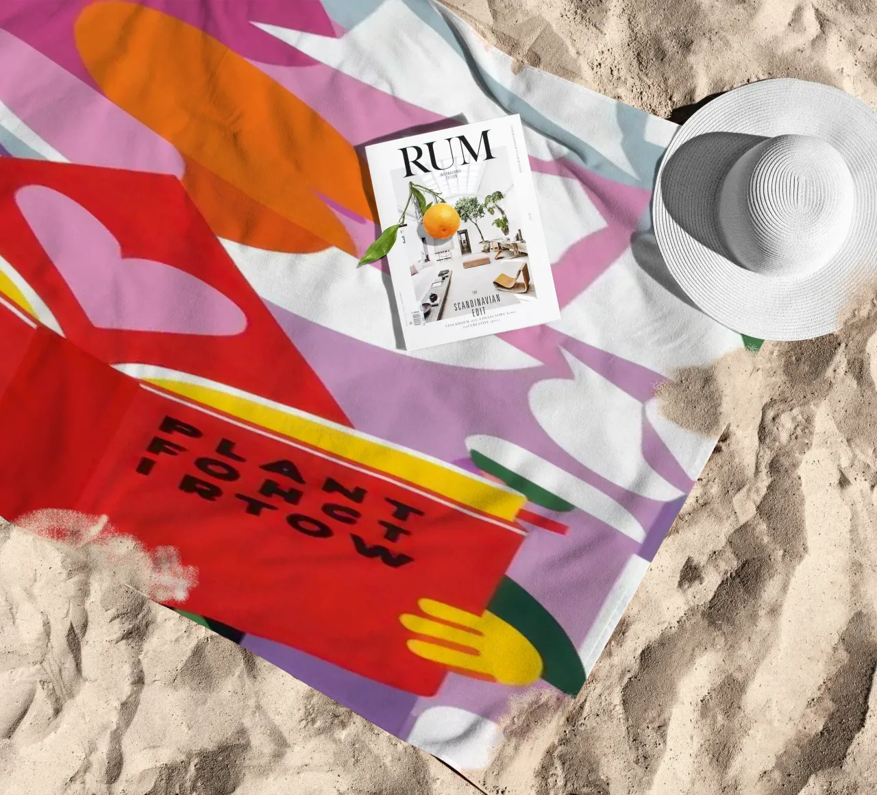 Lezer Nieuw Blad strandhanddoek van Solace Light