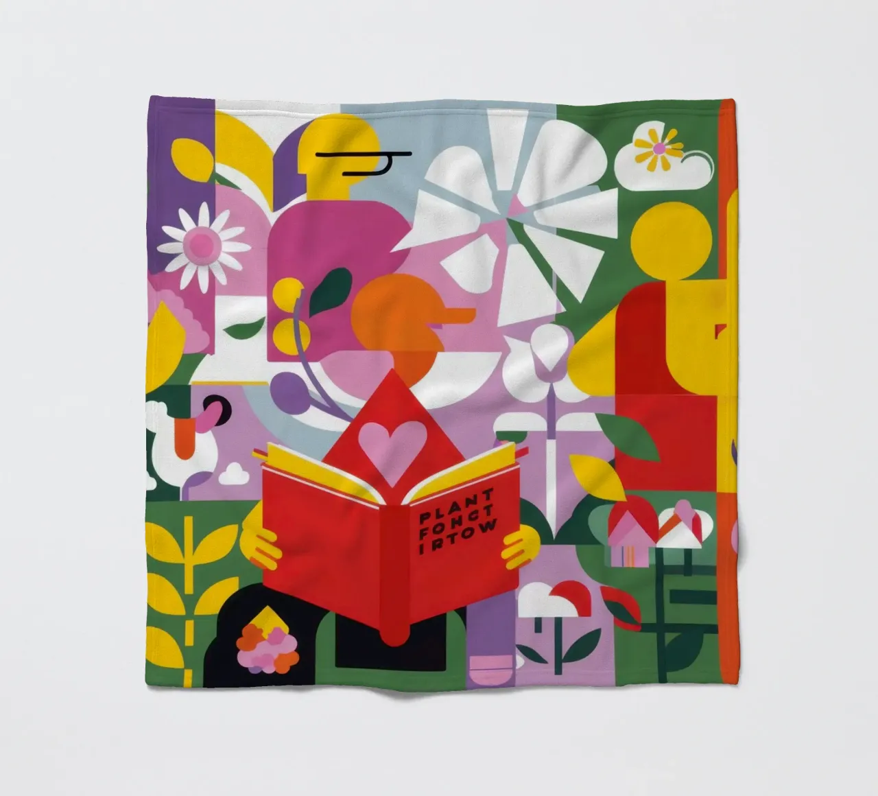 Reader New Leaf fleecedeken van Solace Light