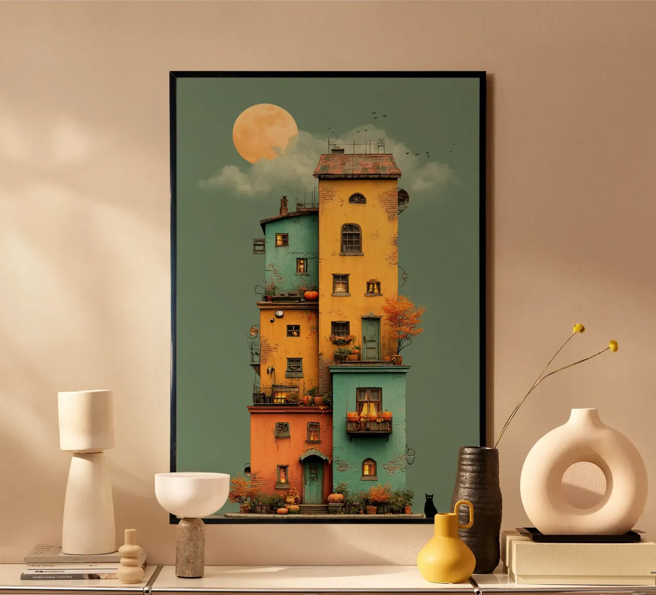Halloween Tower carta hahnemühle da wonderfolk