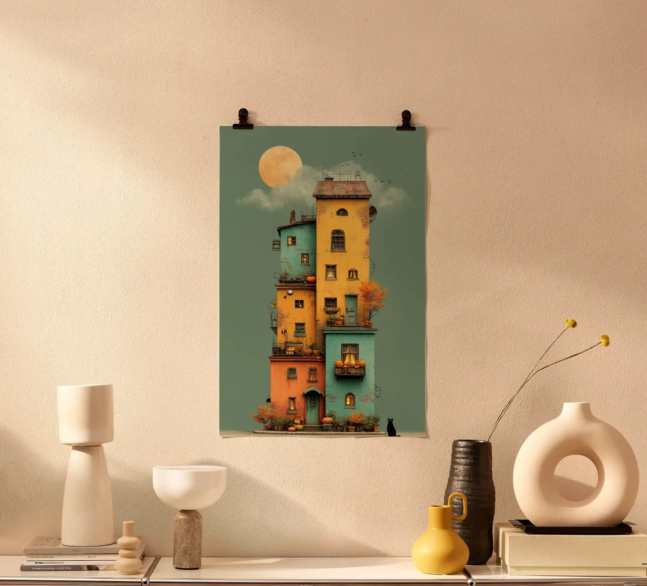 Halloween Tower carta hahnemühle da wonderfolk