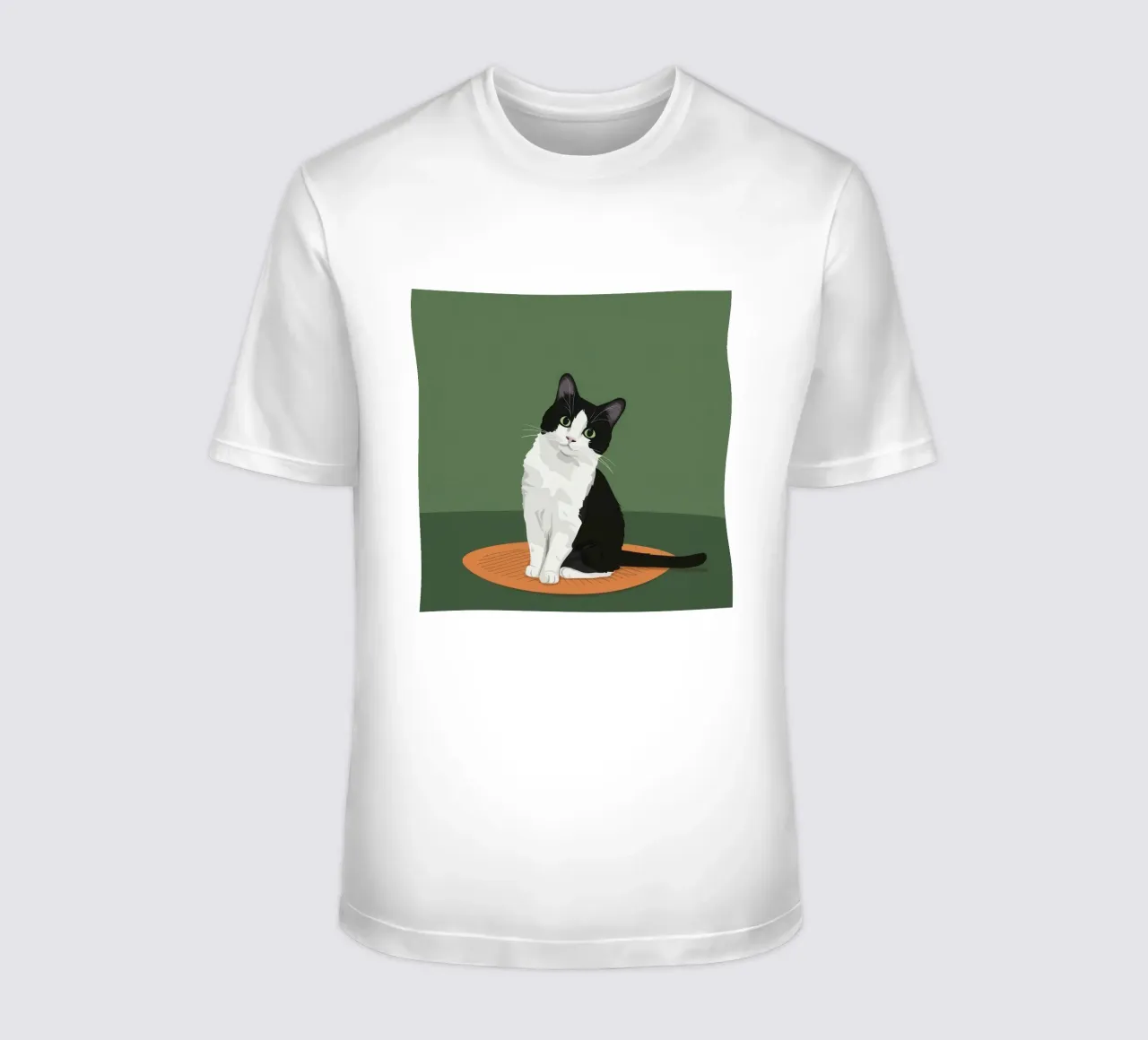 Gatto Tuxedo in posa t-shirt da Solace Light