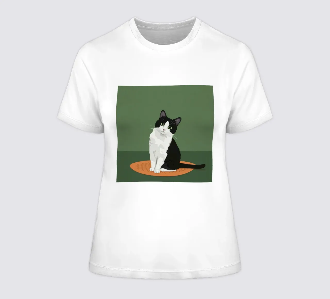 Gatto Tuxedo in posa t-shirt da donna da Solace Light