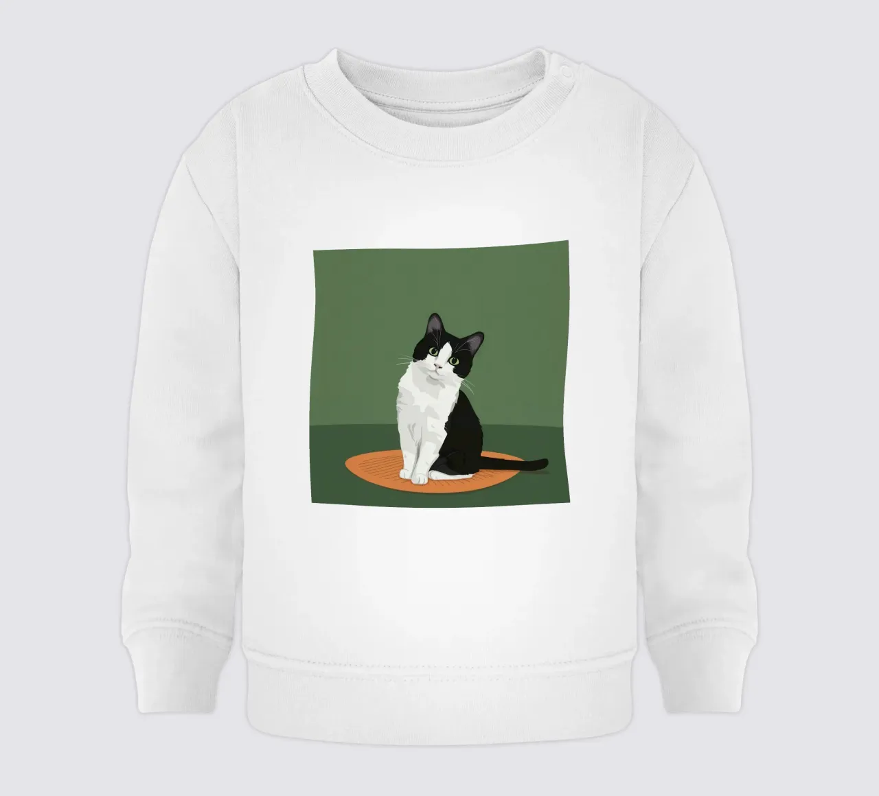 Gatto Tuxedo in posa felpa neonato da Solace Light