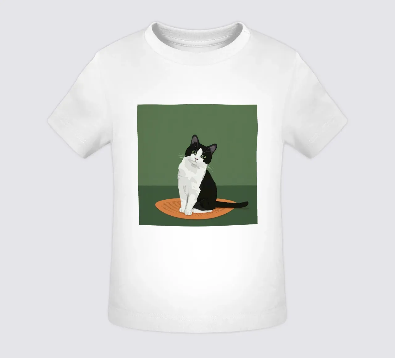 Gatto Tuxedo in posa maglietta neonato da Solace Light