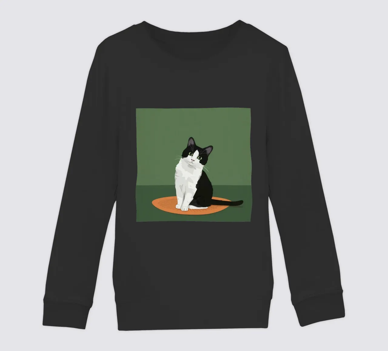 Gatto Tuxedo in posa felpa bambino da Solace Light
