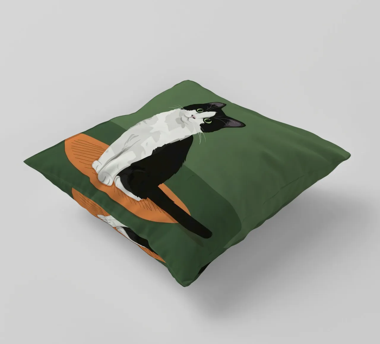 Gatto Tuxedo in posa cuscino da Solace Light