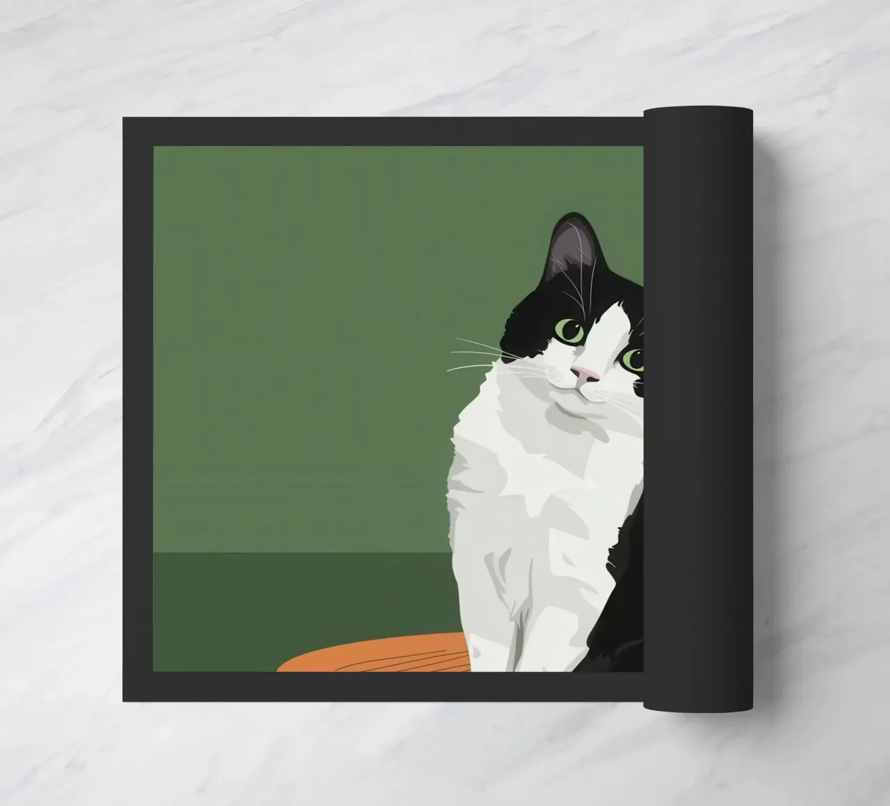 Gatto Tuxedo in posa zerbino da Solace Light