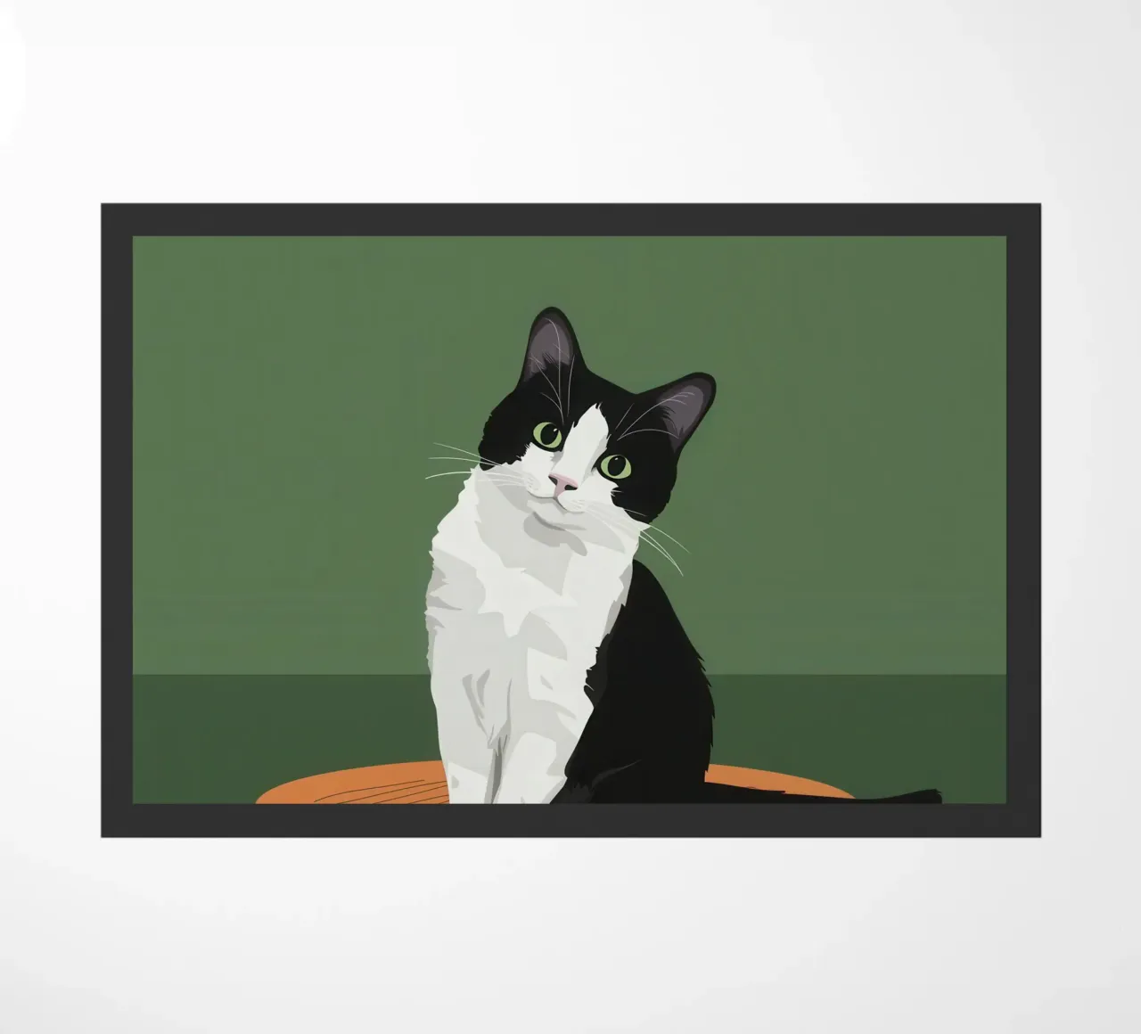 Gatto Tuxedo in posa zerbino da Solace Light