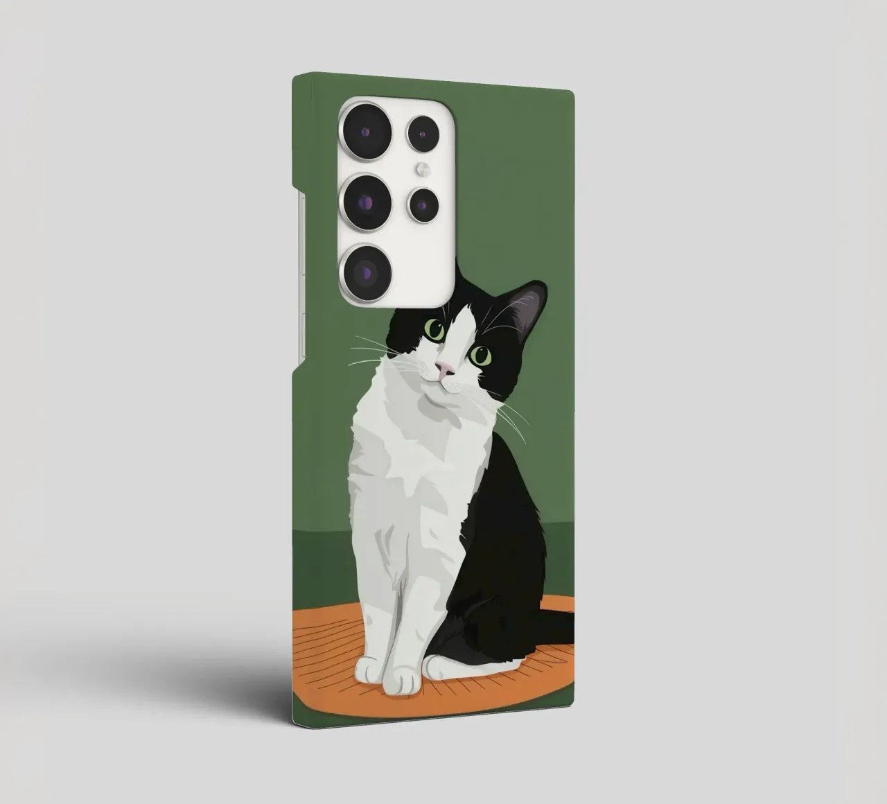 Gatto Tuxedo in posa cover samsung da Solace Light