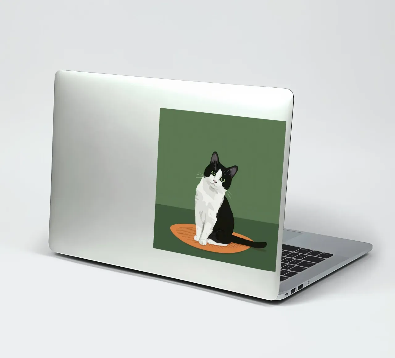 Gatto Tuxedo in posa adesivo da Solace Light