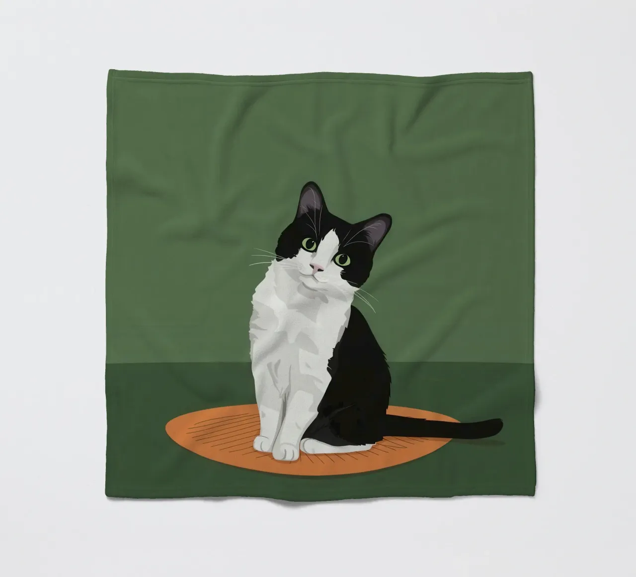 Gatto Tuxedo in posa coperta in pile da Solace Light