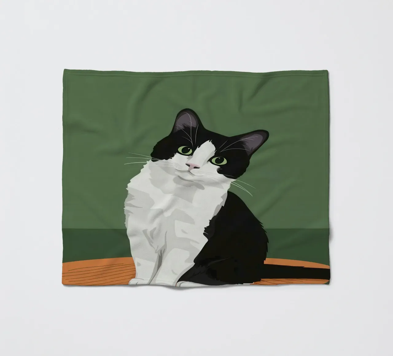 Gatto Tuxedo in posa coperta in pile da Solace Light