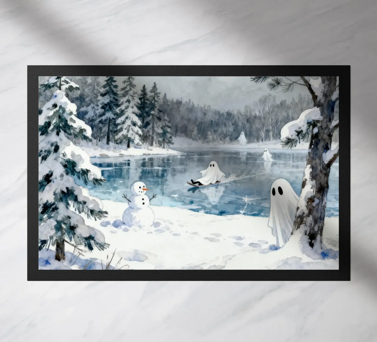 Spooky Ghost deurmat van EverLuvv Studio