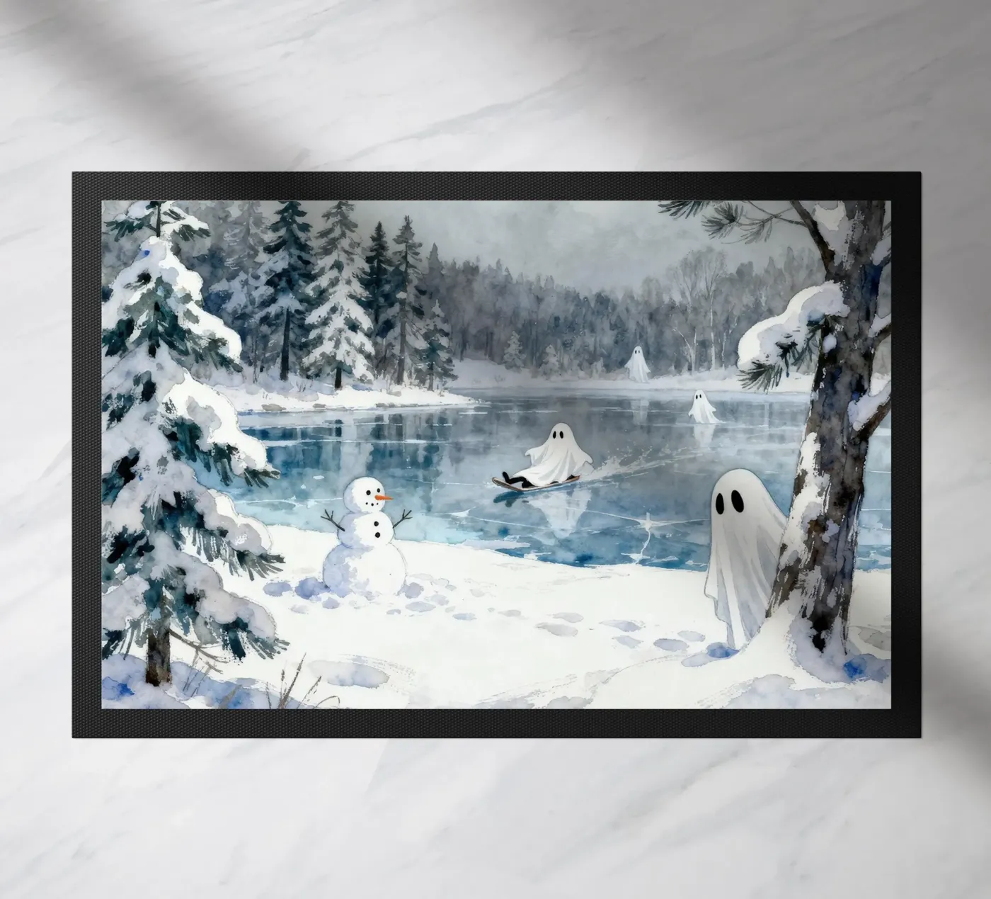 Spooky Ghost Fußmatte von EverLuvv Studio