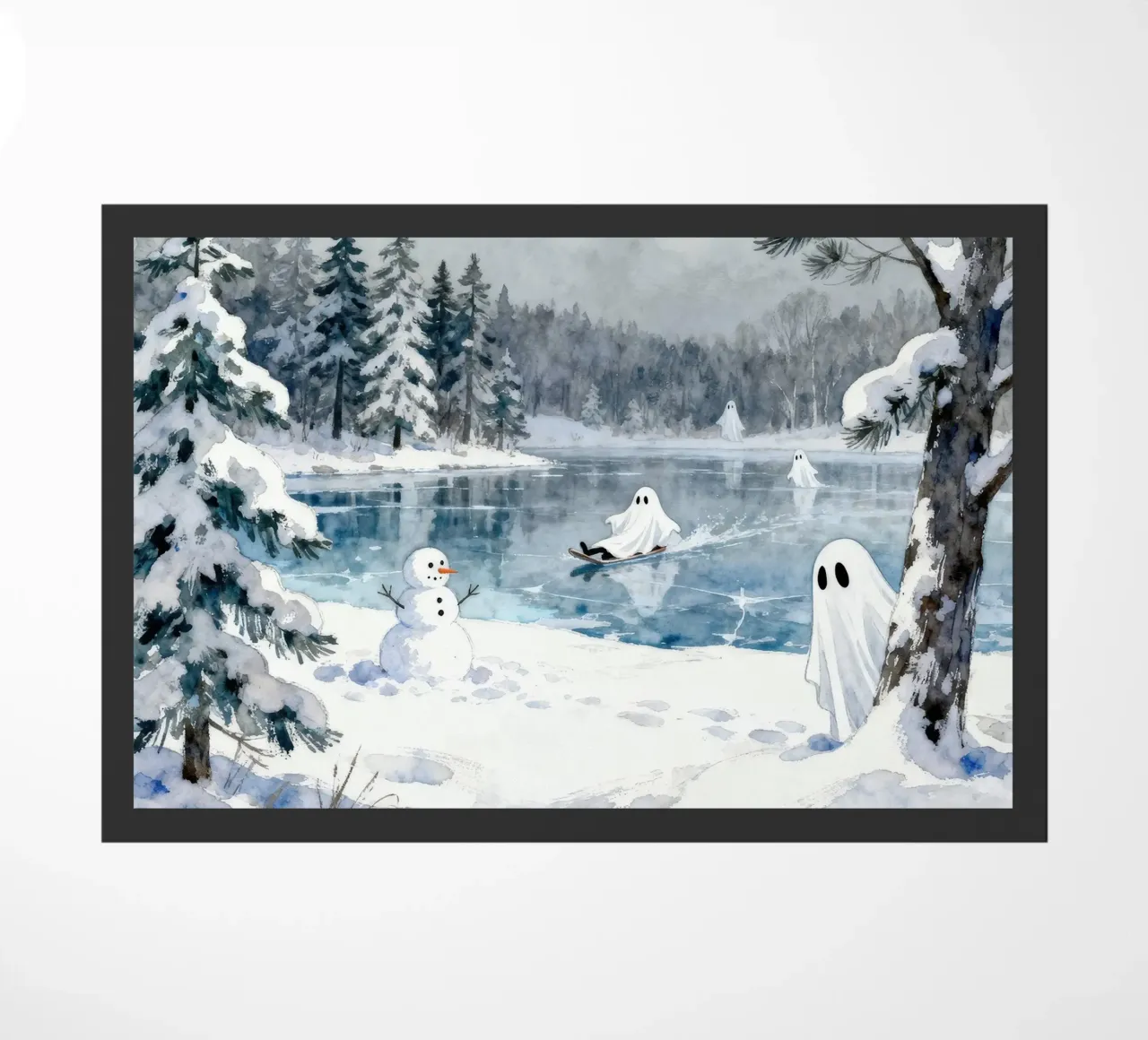 Spooky Ghost deurmat van EverLuvv Studio