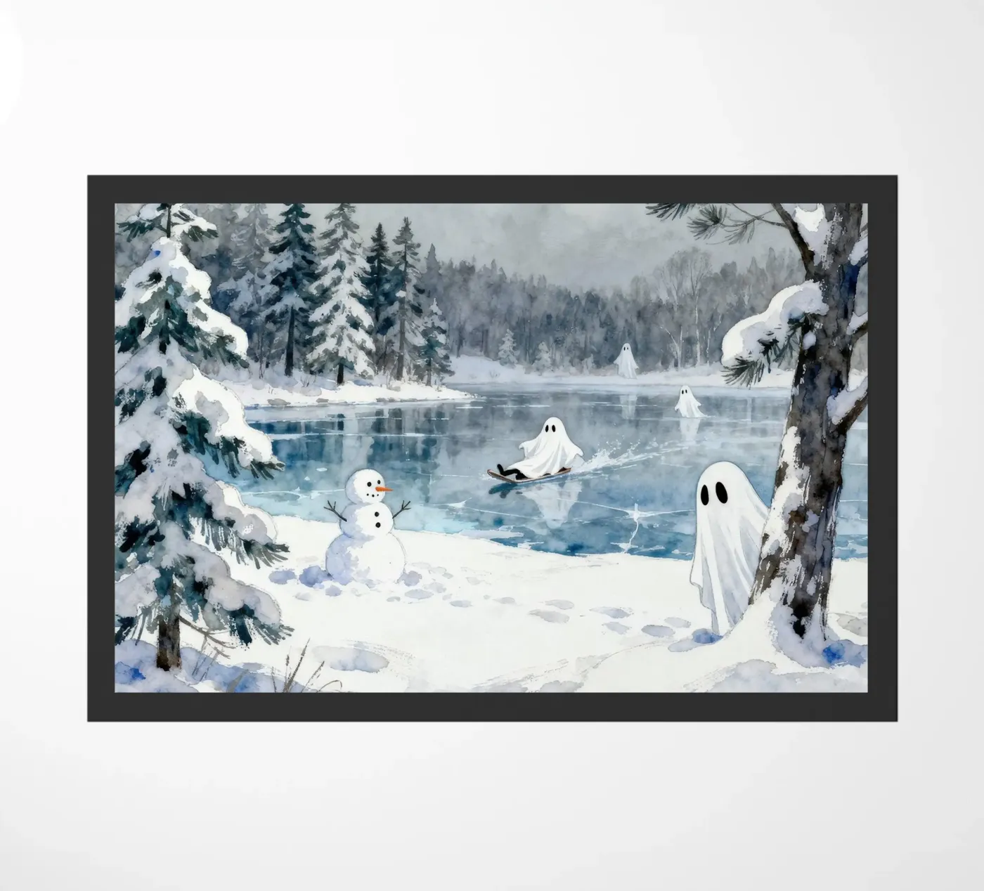 Spooky Ghost deurmat van EverLuvv Studio