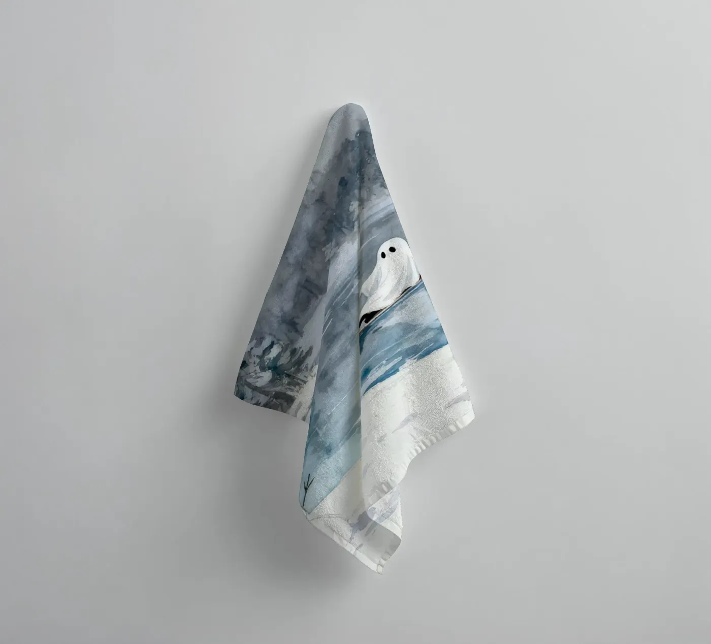 Spooky halloween Ghost towel by EverLuvv Studio