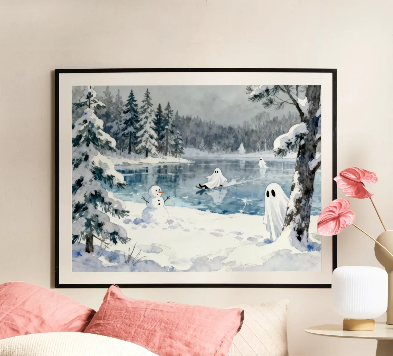 Spooky Ghost poster by EverLuvv Studio